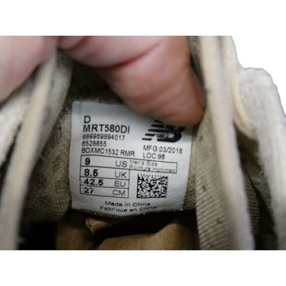 New Balance NB 580 x Wings & Horns MRT580DI Men's Size 9 Suede Sand Tan - Picture 12 of 16